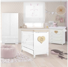 Дитяче ліжко Micuna Big Sweet Love White/natural (140x70) МДФ / бук